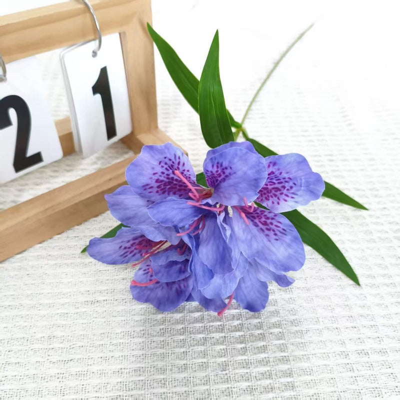 Artificial Azalea Bush with 3 Blooms, 27.5 Inches, Silk-Like Fabric, Perfect for Weddings, Events, and Home Decor