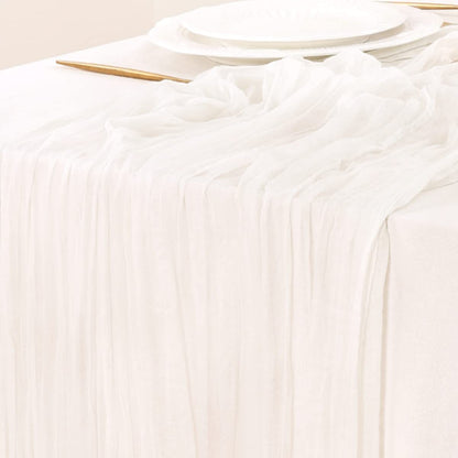 Bulk Cheesecloth Table Runner 2025 Boho 35" Breathable Organic Cotton Table Decor for Summer Wedding Bridal Shower Boho Party Wholesale
