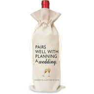 Premium Reusable Wine Gift Bags Felt PU Wedding Engagement Anniversary Bridal Shower Decor Couples Keepsake Eco Friendly Centerpiece