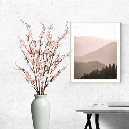 Bulk 4Pcs Cherry Blossom Branches Artificial Flowers for Spring Summer Indoor Decoration for Tables Home & Party Floral Arrangements Wholesale