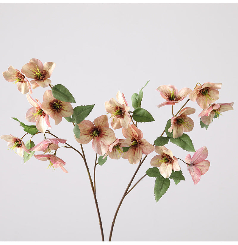 23 Inch Helleborus Artificial Flowers Bulk Quantity Silk Stems