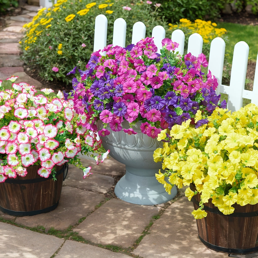 Wedding Backdrop UV-Resistant Artificial Morning Glory 10 Bundles All-Weather Faux Florals for Arch & Ceremony Floral Styling