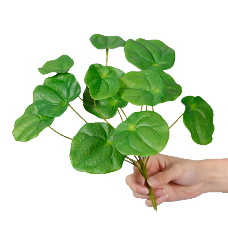 Artificial Mirror Leaf Philodendron Bush, 12-Branch Faux Greenery for Vases, Home, Hotel & Wedding Decor