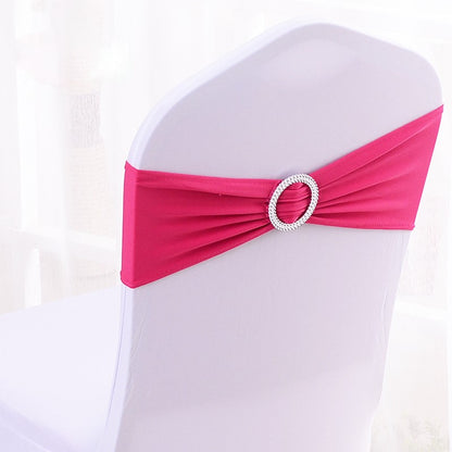 Premium 50Pcs Elastic Chair Sash Bands Heavy Duty Spandex Wedding Banquet Decor Adjustable Sliders Reception Party Table Settings