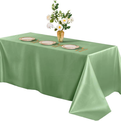 Satin Tablecloth for Weddings & Banquets - Elegant Decoration for Home Dining Room (57" x 102")
