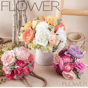 Artificial Bridesmaid Bouquet 11 Inch Vintage Style Bulk Wholesale Silk Flowers