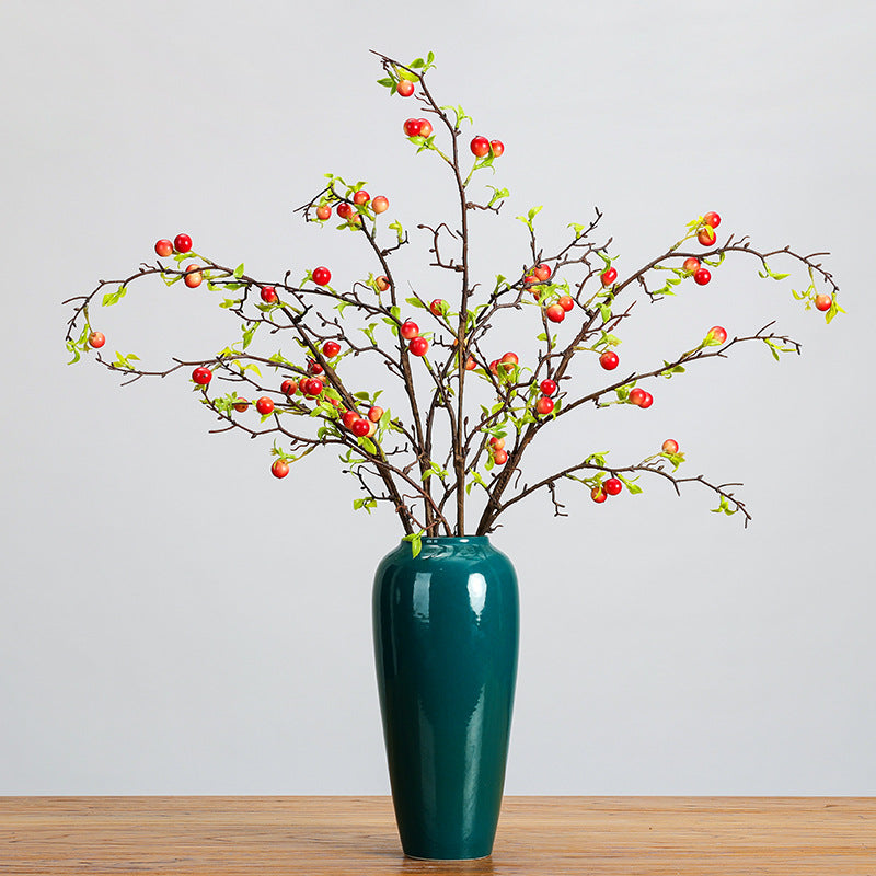 Single Stem Artificial Berry Branch, 36" Long, Realistic Faux Berries for Home Decor, Wedding Arrangements, and Events
