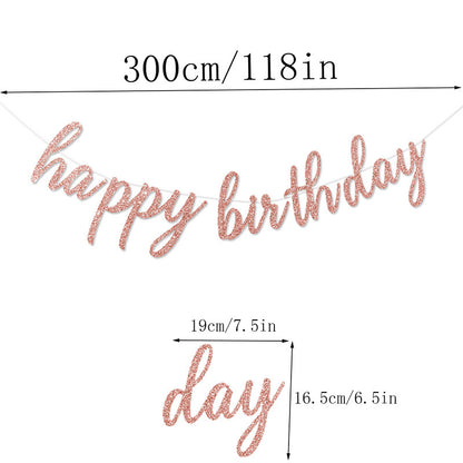 Bulk Glitter Happy Birthday Banner for Birthday Party Decorations Sparkling Party Supplies and Background Decor Wholesale