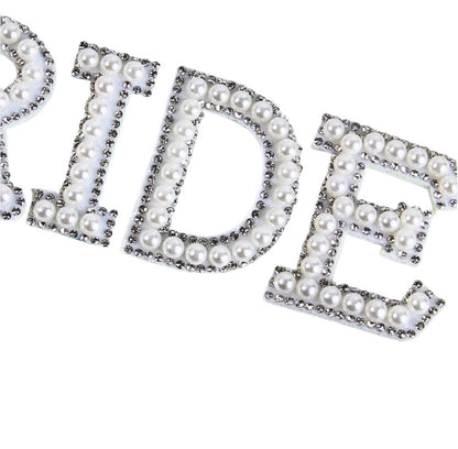 Bride Pearl Letter Sleep Mask - 4.7x9.1 Inch | Wedding Party Decor & Sleep Essential