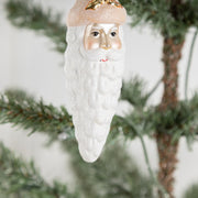 Christmas Ornaments Icicle Santa Glass Hanging Decorations with Chain for Xmas Tree, Bulk Wholesale Set