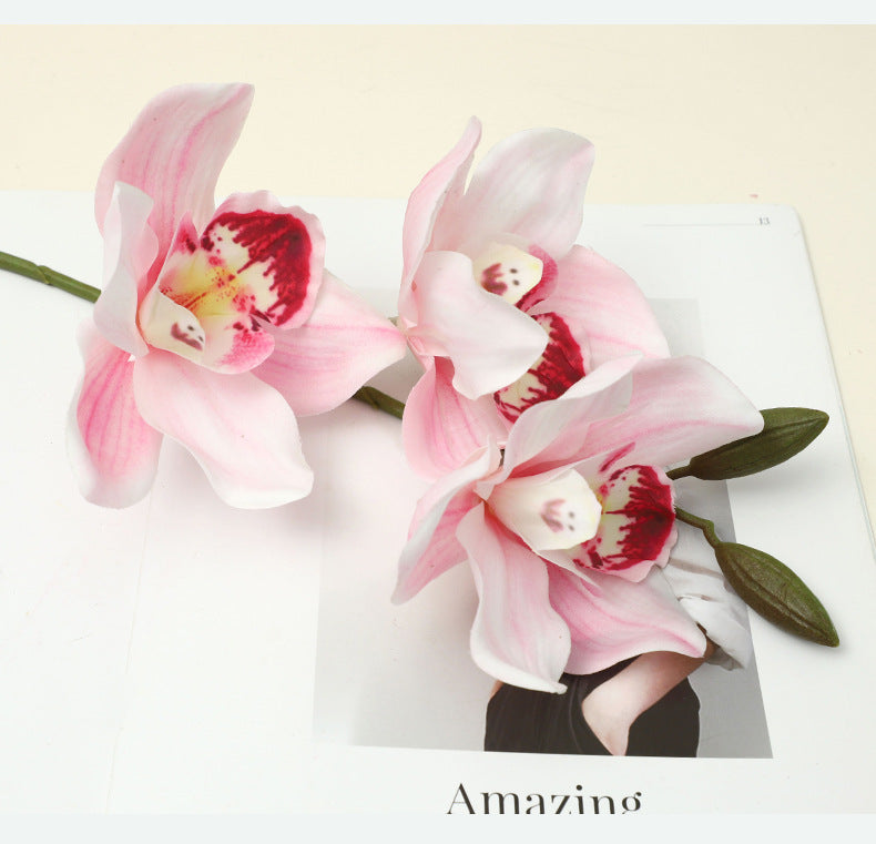 Single Stem Magnolia Flower, 29" Tall, Real-Touch Latex, 5 Blooms, Perfect for Home Decor, Weddings, and Events