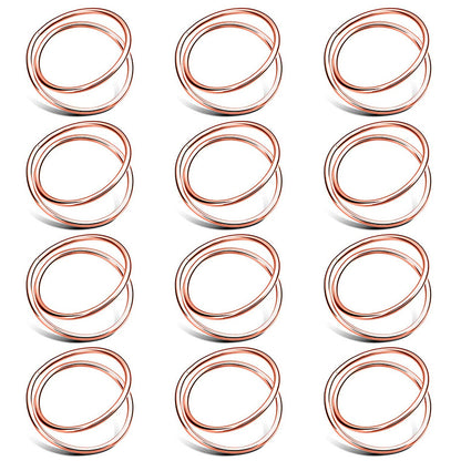 Bulk 12 Pcs Metal Spiral Napkin Rings for Weddings Receptions Dinner Party Decor Wholesale