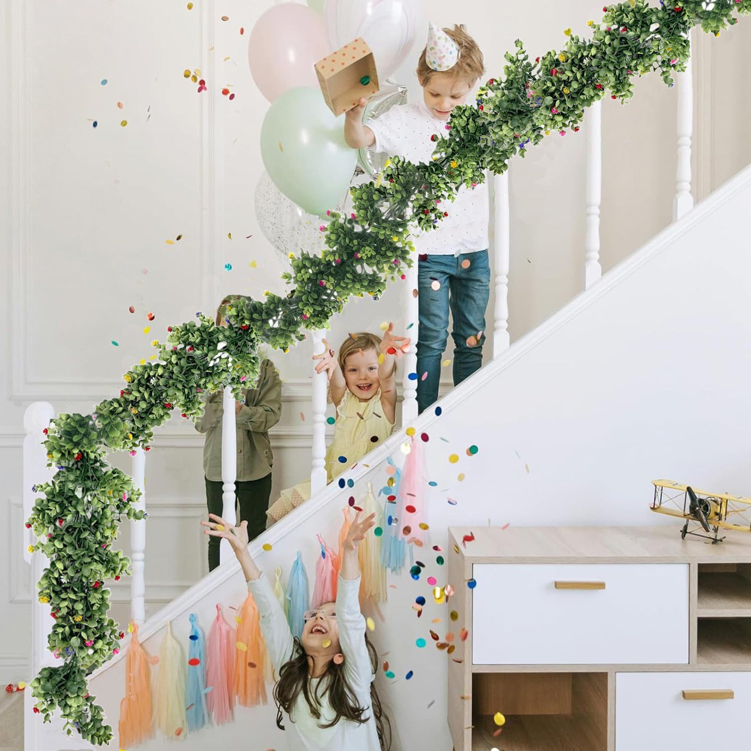 6FT Eucalyptus Garland - Wedding Decor | Table/Stair/Front Door Greenery Accent