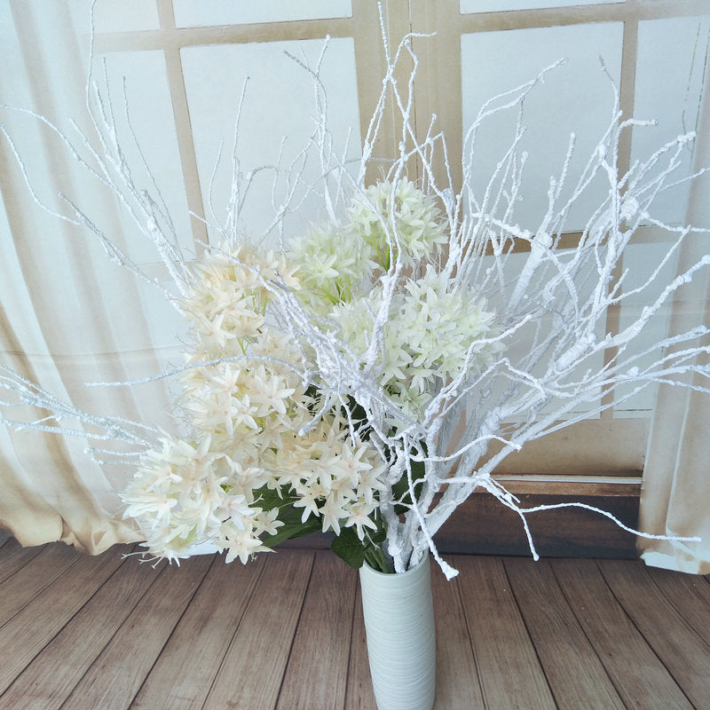 Artificial Coral Branch, Single Stem with 3 Prongs, 39" Tall, PE/PVC Material, White or Green, for Wedding, Home, Office, and Commercial Decor