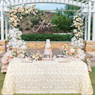 Bulk 2 Pcs Polyester Tablecloths 90x132 Inches Rosette Table Cover for Table Decor Wholesale