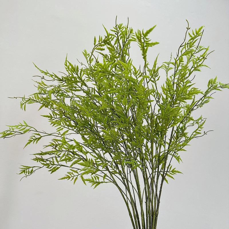 Artificial Persian Fern Bush, Soft Rubber Faux Greenery for Indoor & Outdoor Use, Home, Wedding & Window Display