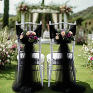 Bridal Shower Chair Tulle Draping - 9.8ft x 29.5in Wedding Party Decor Fabric Romantic Chair & Arch Backdrop