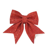10 Pcs Christmas Pearl Cotton Gold Powder Bows for Garland and Tree Topper Decor