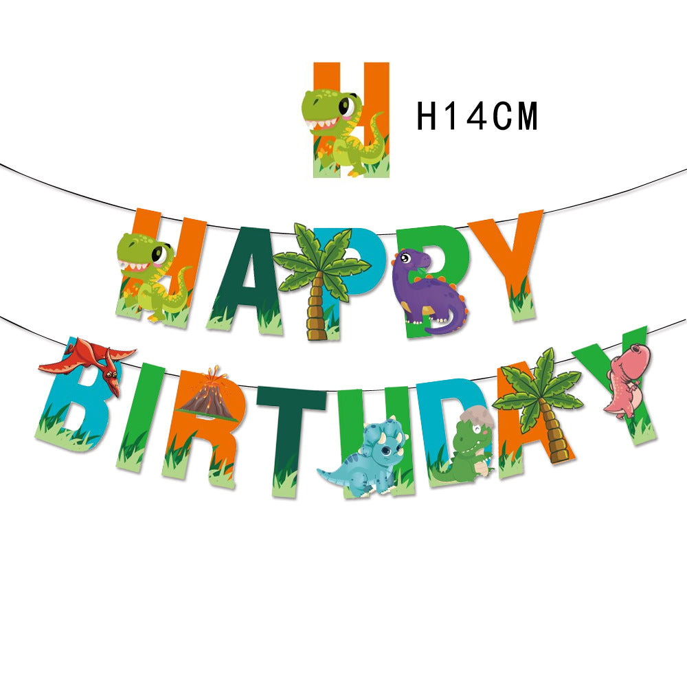 Dinosaur Happy Birthday Banner - 2 Pack | Kids Dino Party Decorations