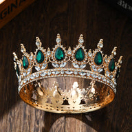 Baroque Waterdrop Crown Tiara - Adult Birthday & Bridal Hair Accessory