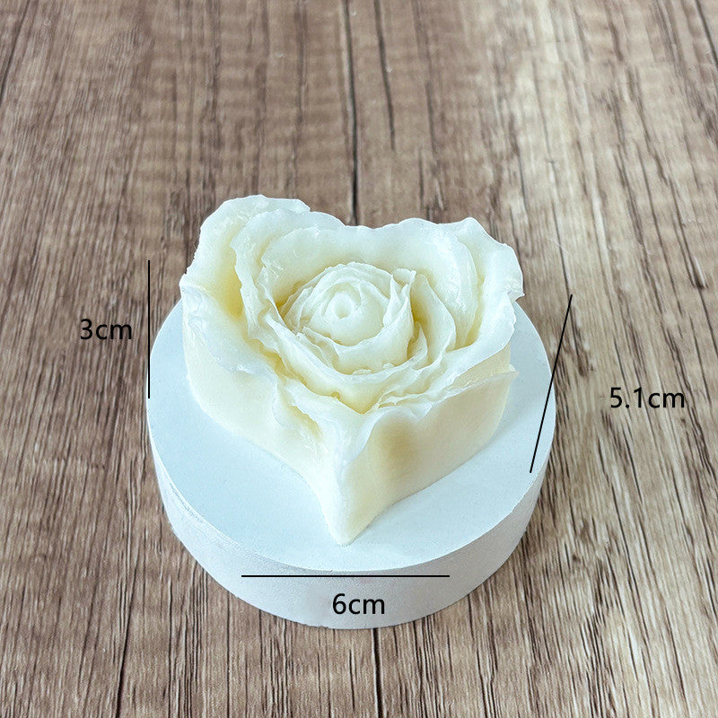 Heart Rose Scented Candle - Valentine's Day Gift | Aesthetic Home Ambience Candle