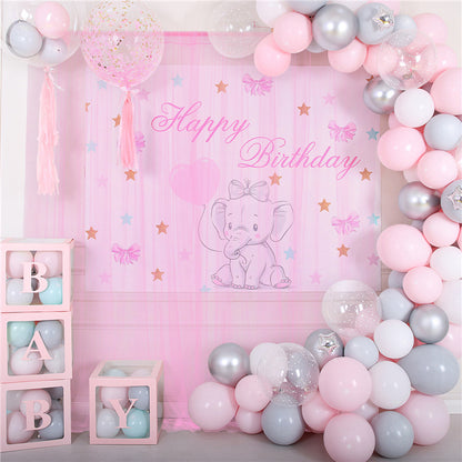 Bulk 2 PCS Tulle Sheer Backdrop Curtain Background Drapes for Wedding Arch Baby Shower Birthday Party Decoration Wholesale