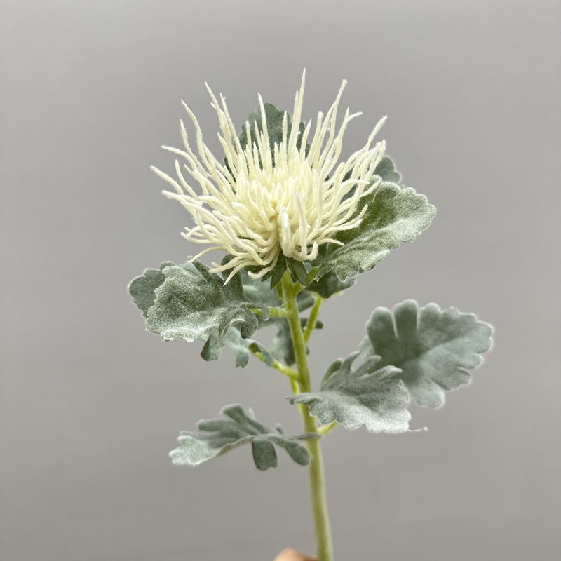 15" Artificial Eryngium Single Stem, Silk-Like Fabric, Wedding & Home Decor