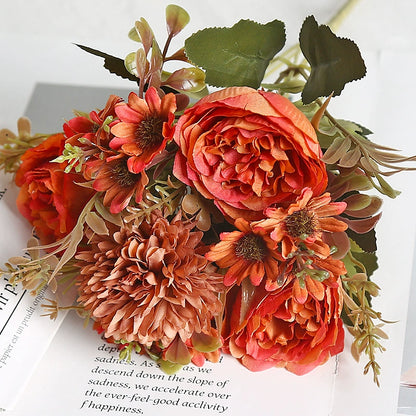 Bulk Peonies Bridal Bouquet Silk Flowers Flexible Stems Shatterproof for Anniversary Vase Arrangements Boho Home Decor Wholesale