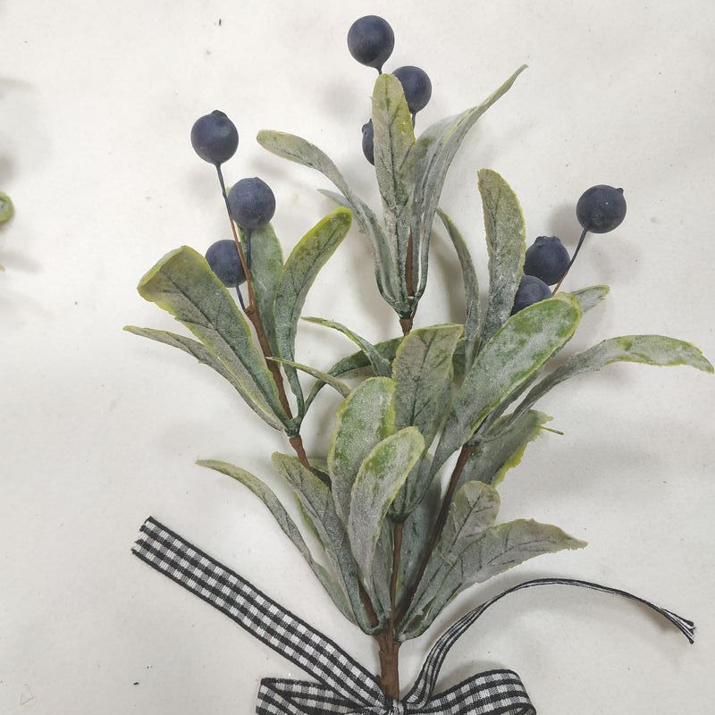 8 Pcs Artificial Mistletoe Stems 12 Inch Green Silk Christmas Decoration