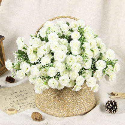 Artificial Carnation & Hydrangea Bouquet, 12.2" Tall, 7.09" Wide, for Event & Venue Styling