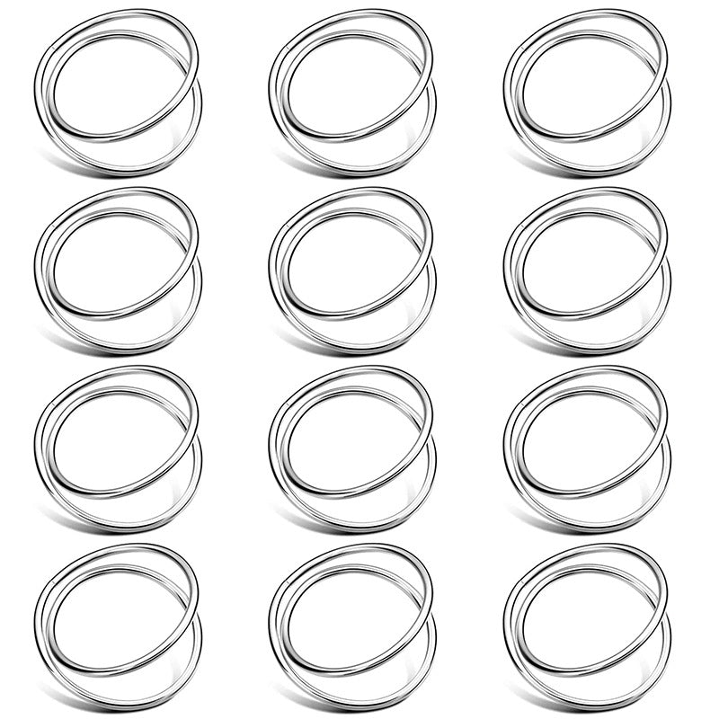 Bulk 12 Pcs Metal Spiral Napkin Rings for Weddings Receptions Dinner Party Decor Wholesale