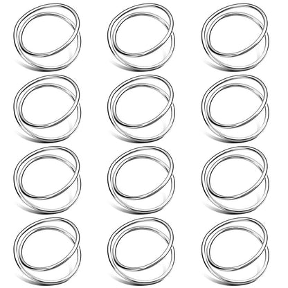 Bulk 12 Pcs Metal Spiral Napkin Rings for Weddings Receptions Dinner Party Decor Wholesale