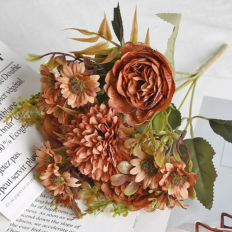 Bulk Peonies Bridal Bouquet Silk Flowers Flexible Stems Shatterproof for Anniversary Vase Arrangements Boho Home Decor Wholesale