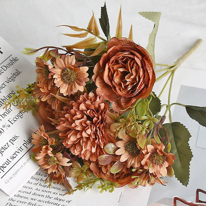 Bulk Peonies Bridal Bouquet Silk Flowers Flexible Stems Shatterproof for Anniversary Vase Arrangements Boho Home Decor Wholesale