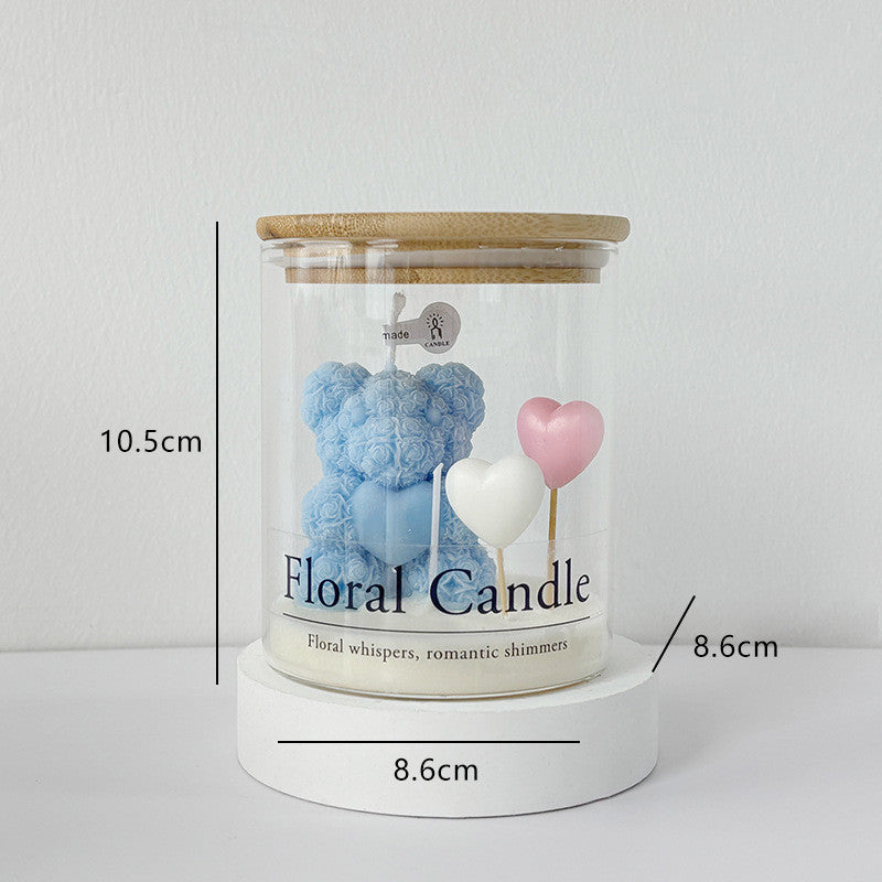 Teddy Bear Heart Jar Candle - Ins-Vibe Aromatic Candle | Perfect Valentine’s Day Gift