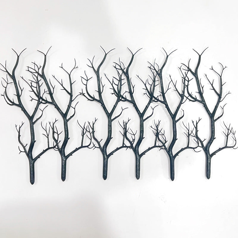 10 - Pack Black Plastic Artificial Dead Branches for Halloween - Indoor Decor Essential