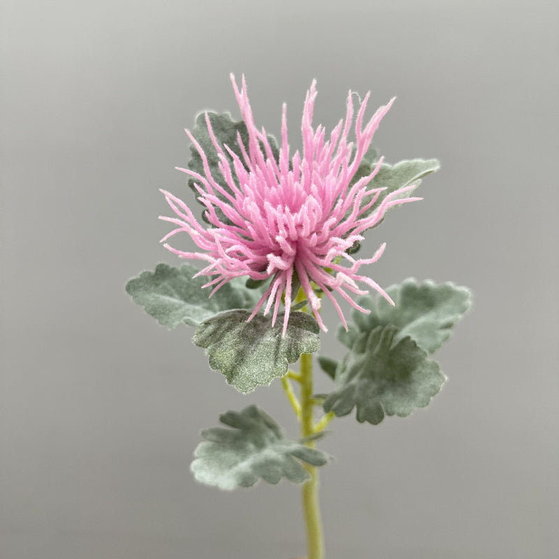 15" Artificial Eryngium Single Stem, Silk-Like Fabric, Wedding & Home Decor