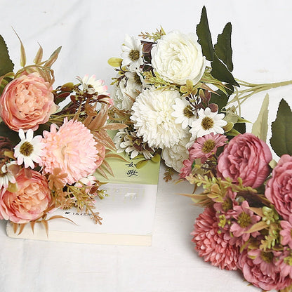 Bulk Peonies Bridal Bouquet Silk Flowers Flexible Stems Shatterproof for Anniversary Vase Arrangements Boho Home Decor Wholesale