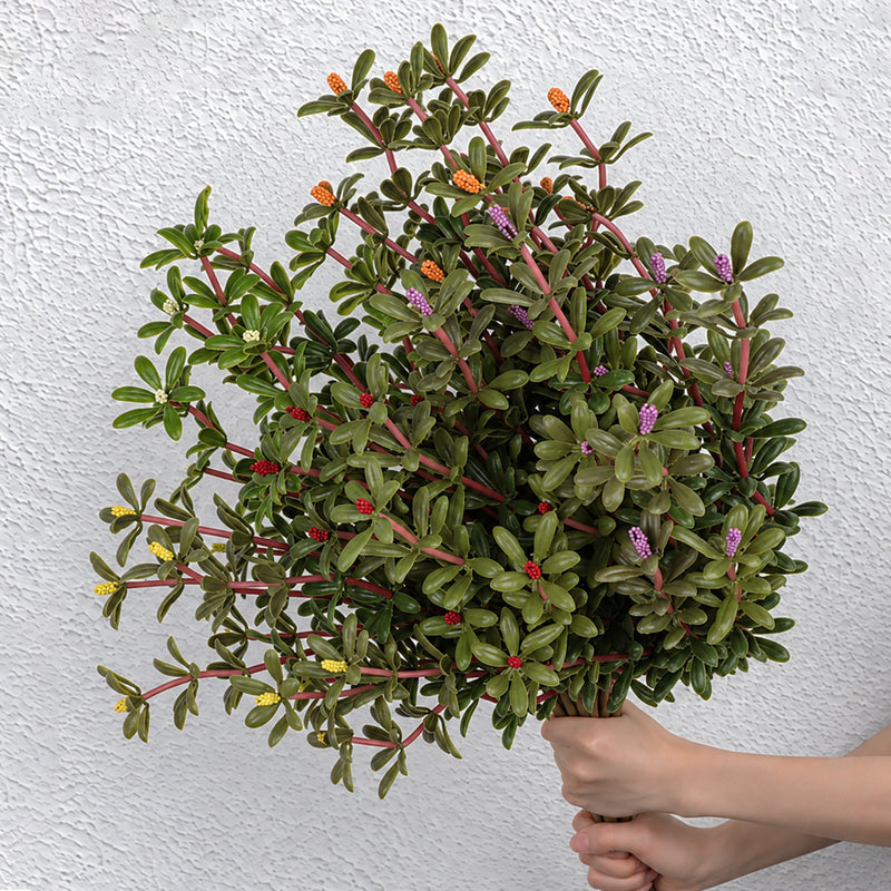 Artificial Purslane Bush, Faux Succulent Greenery Pick, Plastic PE/PVC, Nordic Style, for Wedding, Home Decor & Window Displays