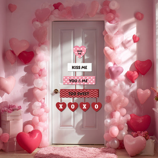 Valentine's Day I LOVE YOU Paper Hanging Decor - 3 Packs (18 Pieces) | Party Door & Wall Decorations