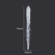 Clear Acrylic Ice Strip Christmas Ornaments Bulk Hanging Decorations for Xmas Trees