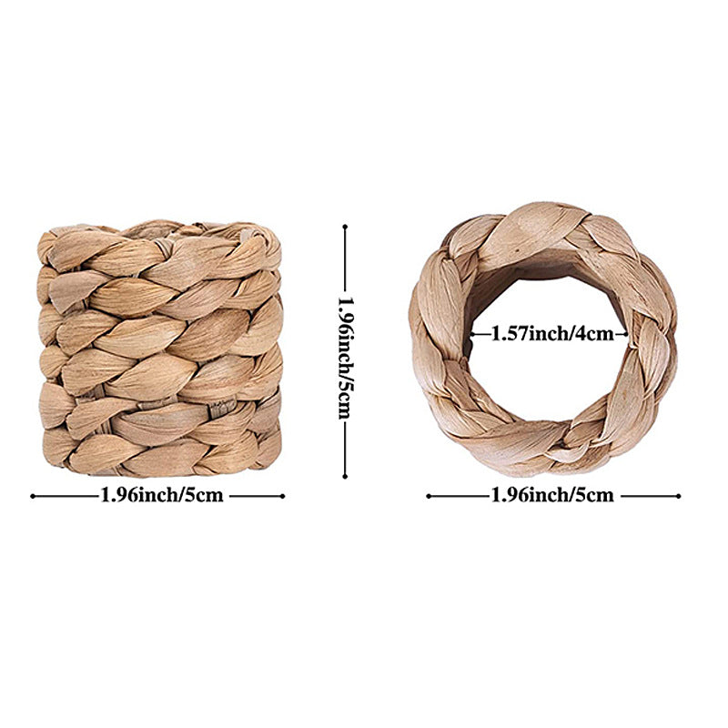Bulk 12 Pcs Handmade Rustic Woven Napkin Rings Farmhouse Napkin Holders for Weddings Birthdays Thanksgiving Valentine’s Day Party Decor Wholesale