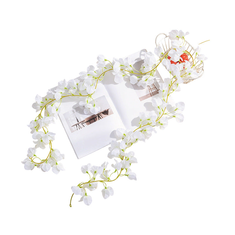 Artificial Bougainvillea Garland Vine, 6 ft Hanging Flower Garland with 135 Blooms, Wedding & Home Decor