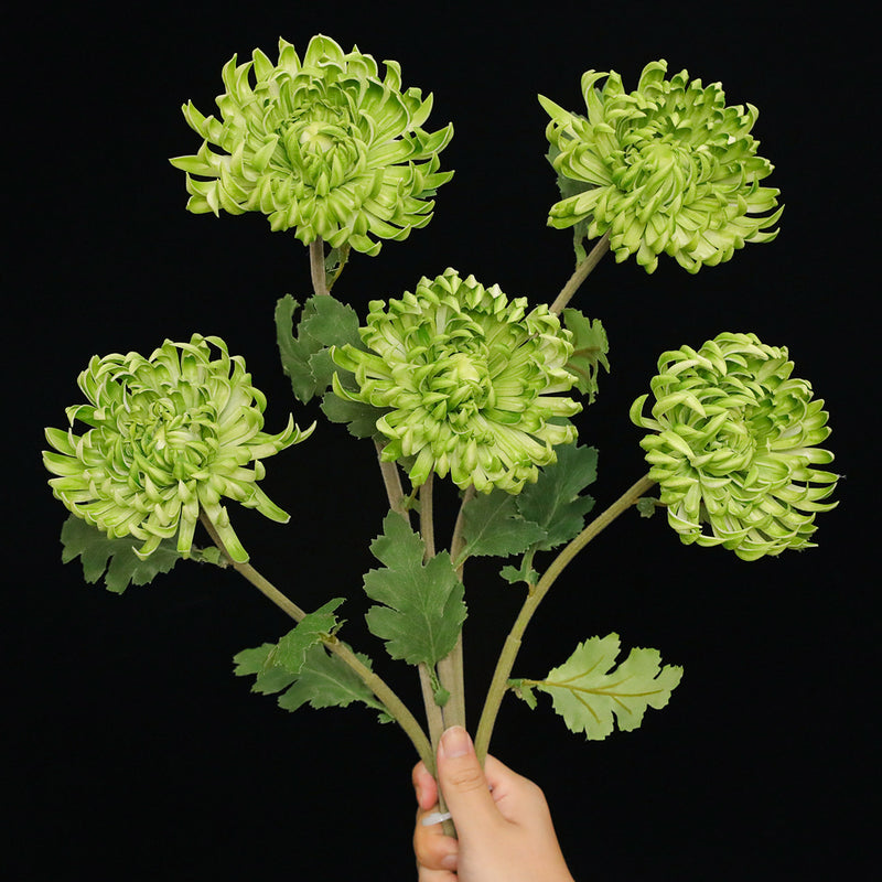 Single Stem Artificial Chrysanthemum, 23" Tall with 4.5" Bloom, Silk-Like Fabric for Weddings, Home Decor & Events
