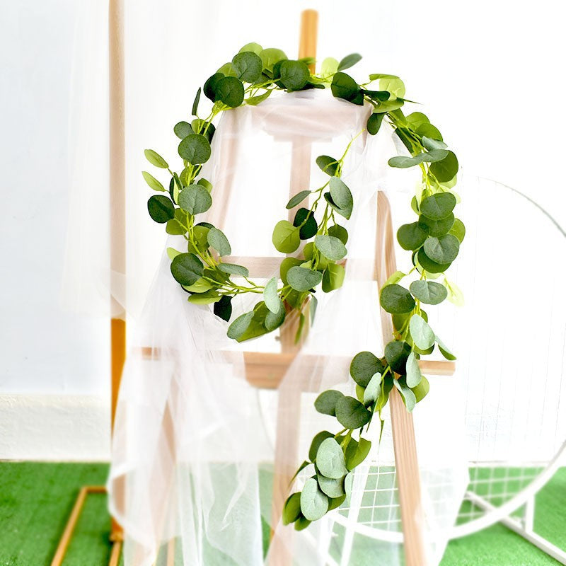 Eucalyptus Leaf Vine, 146-Leaf Artificial Trailing Plant, 75" Long, Wedding Decor, Home & Commercial Styling