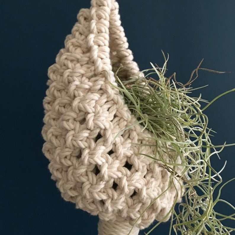Bohemian Handwoven Air Plant Holder - Nordic Boho Wall Hanging | Ins Style Macramé Pouch