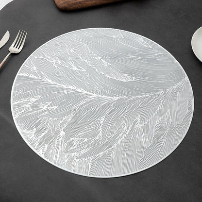 10 PCS PVC Hollow-out Gold Foil Placemats - Waterproof Oil - Proof & Heat - Insulation for Dining Table