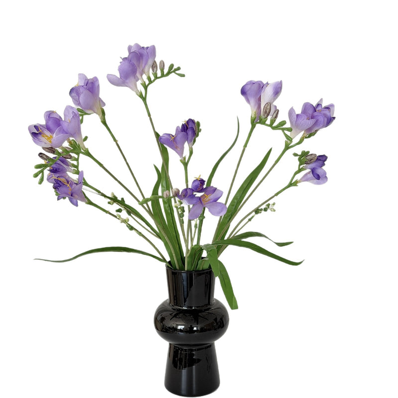 24" Faux Silk Orchid Bush with 6 Blooms, Modern Home Decor, Wedding & Event Styling