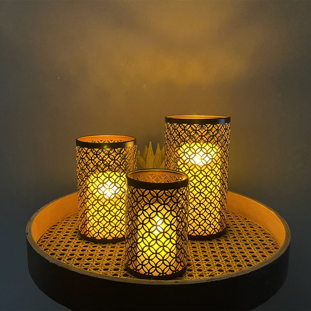 Bulk Set of 3 Metal Candle Holders Retro Votive Tealights Candlestick for Home Wedding Party Garden Indoor Balcony Living Room Dining Table Wholesale