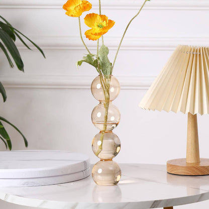 Bulk 2 Pack Hydroponic Flower Vase Transparent Balls Shape Glass Vase for Weddings Party Events Home Decor Wholesale